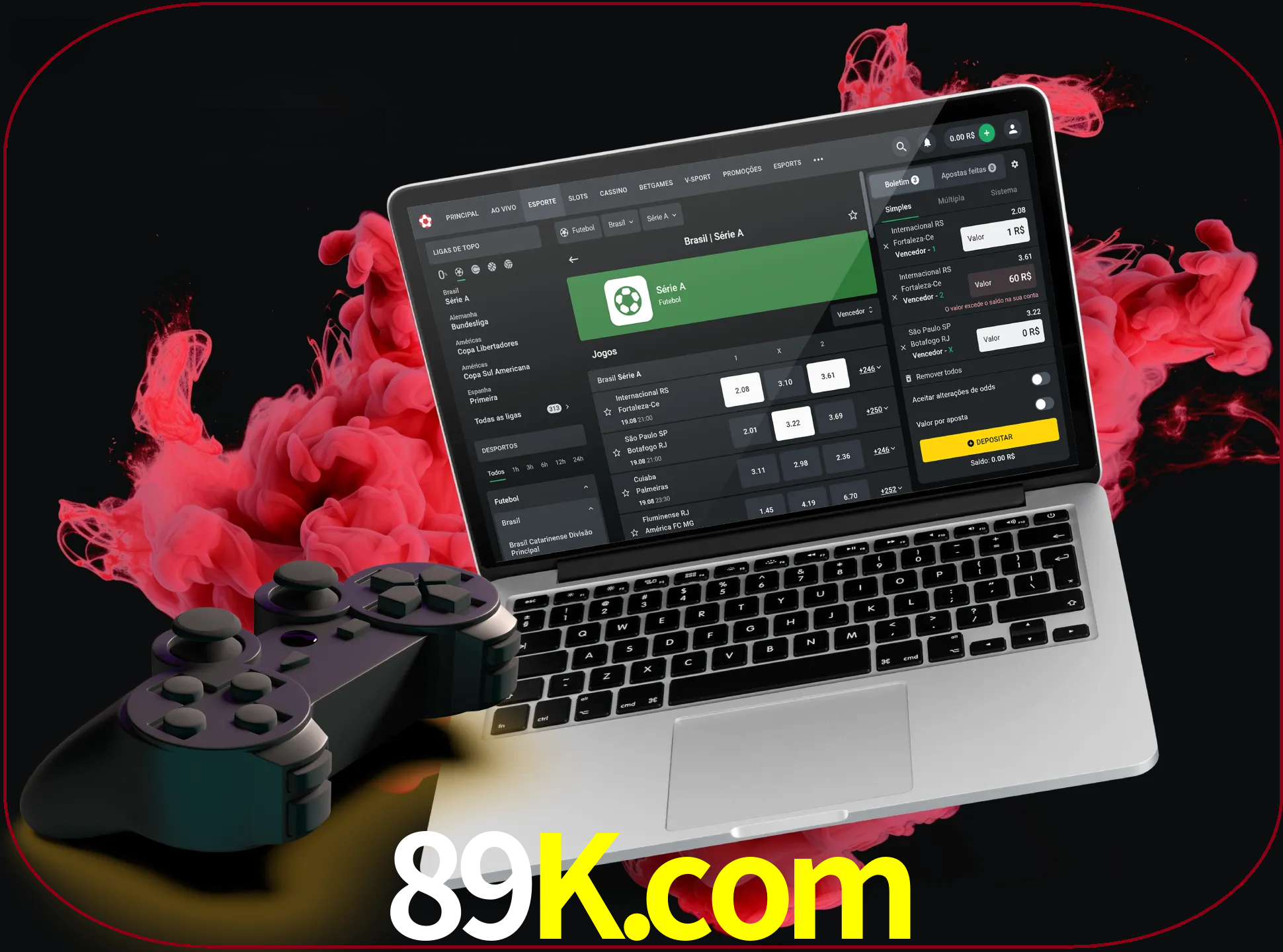 Visite a secção especial de jogos de vídeo em 89k para descobrir em que jogos pode apostar e ganhar muito dinheiro.